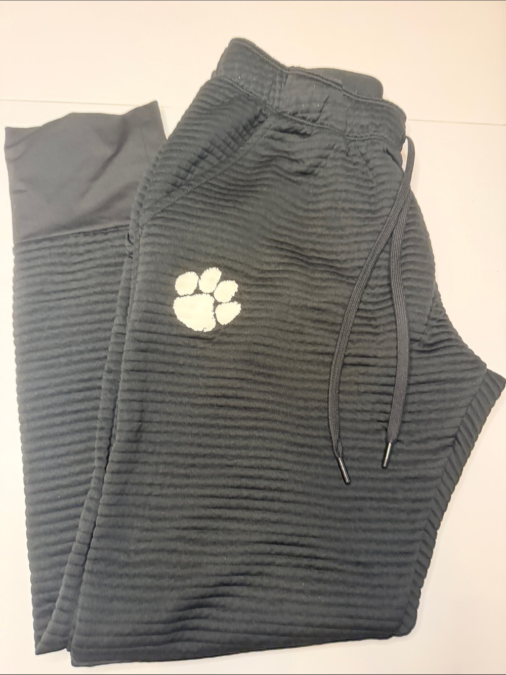 Nike Clemson Tiger Ribbed Jogger Pants with Paw Logo